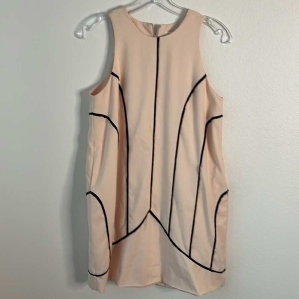 Cameo dress light pink and black trim sheath dress size Small